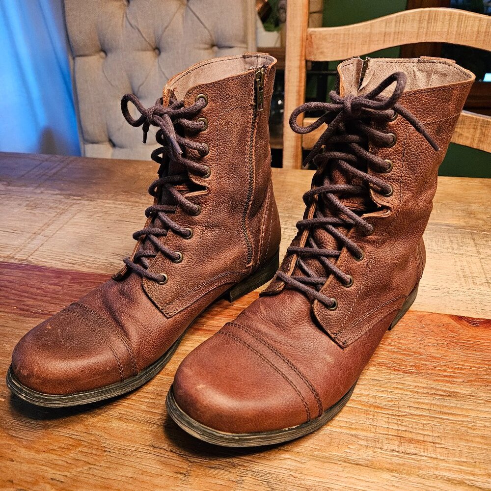 Steve Madden Men's Troopah Zip Up Boots - Size 10D